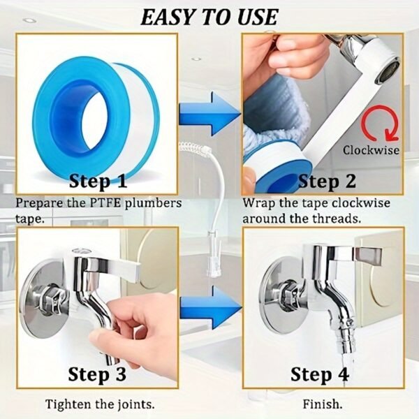 PTFE Thread Sealing Tape Waterproof Plumbing Pipe Seal Tape