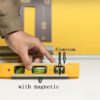 3-In-1 Magnetic Spirit Level Yellow Alloy Beam Measuring Tool