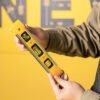 3-In-1 Magnetic Spirit Level Yellow Alloy Beam Measuring Tool