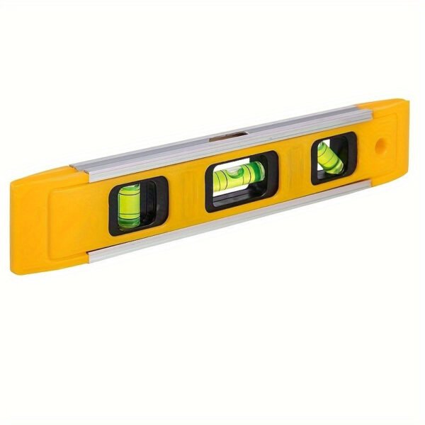 3-In-1 Magnetic Spirit Level Yellow Alloy Beam Measuring Tool