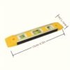 3-In-1 Magnetic Spirit Level Yellow Alloy Beam Measuring Tool