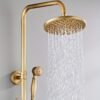 Vintage Brass Wall Mounted Shower Set Hot & Cold Mixer Shower System