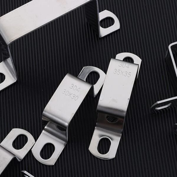 30x30mm 304 Stainless Steel Hose Clamp Saddle Pipe Fastening Clip