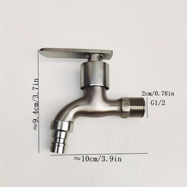 304 Stainless Steel Washing Machine Tap Silver Water Faucet