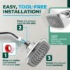 4 Inch High Pressure Shower Head Bathroom Water Saving Shower