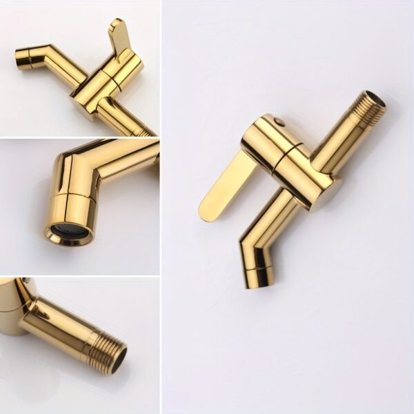 Single Handle Wall Mounted Chrome Cold Water Faucet Copper Valve Core