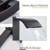 Black Stainless Steel Waterfall Basin Faucet Hot & Cold Bathroom Tap