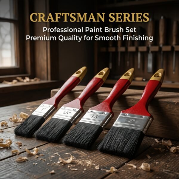 4pcs Paint Brush Set Multi-Size Painting Brushes for Wall & DIY Use