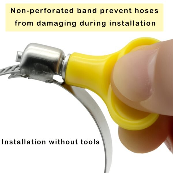 Stainless Steel Adjustable Hose Pipe Clamp with Thumb Screw Handle