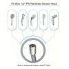 1.2M Stainless Steel Large Flow Shower Hose Bathroom Water Heater Pipe