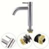 Single Hole Stainless Steel Bathroom Basin Faucet Water Tap