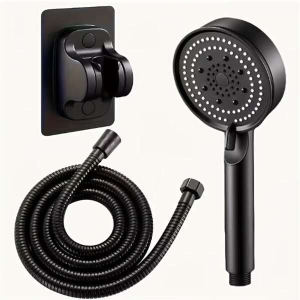 Handheld Shower Head Set with Hose & Wall Base Bathroom Shower Kit