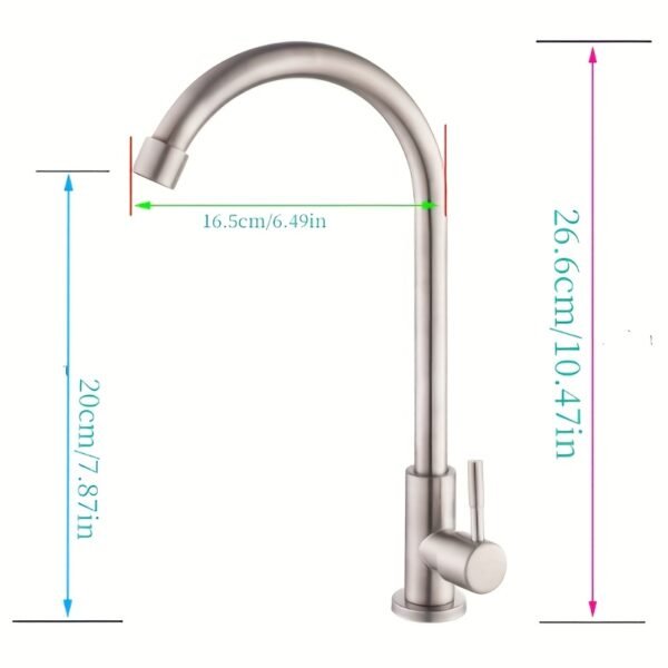 Single Handle Vertical Stainless Steel Magnetized Water Faucet