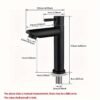 Baokemo 304 Stainless Steel Basin Faucet Single Cold Water Sink Tap