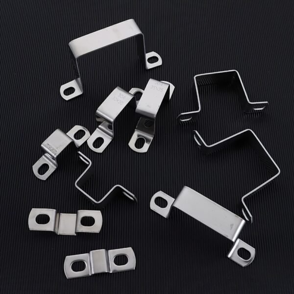 30x30mm 304 Stainless Steel Hose Clamp Saddle Pipe Fastening Clip