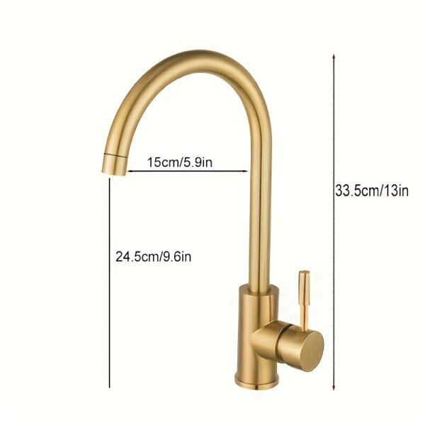 Modern Stainless Steel Kitchen Faucet Household Sink Water Tap