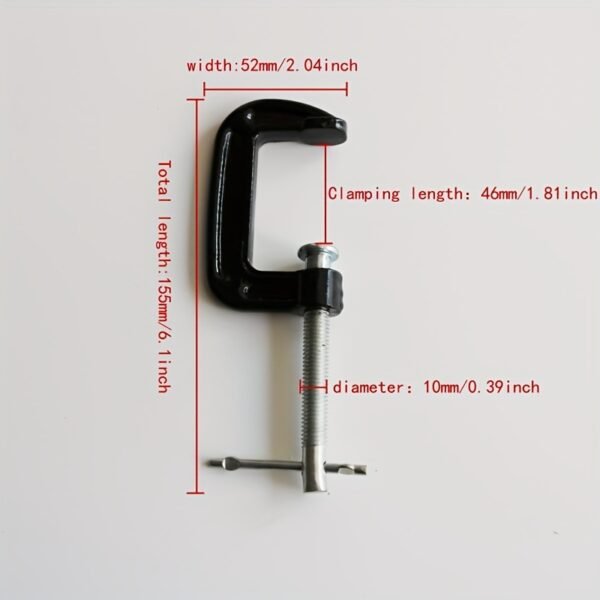 ff66afd5868f8194ee4f42a16f46f603.jpg Heavy Duty Cast Iron G Clamp Woodworking Fixing Hand Tool